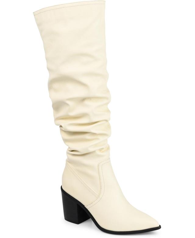 Journee Collection Pia Tru Comfort Foam Womens Knee-High Boots Ivory Product Image