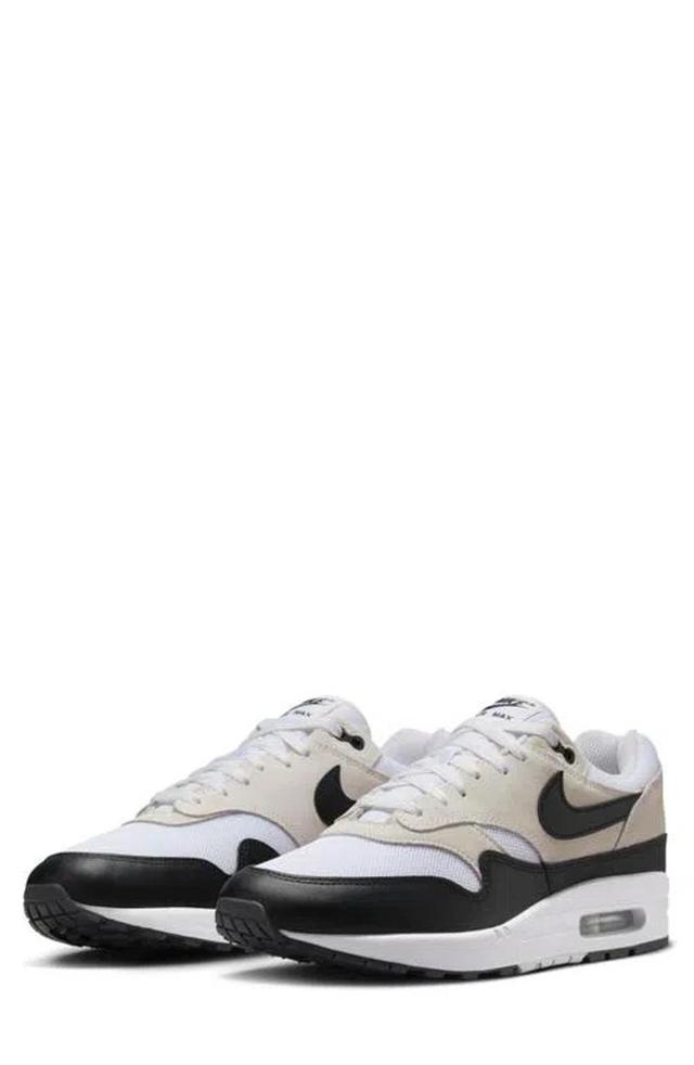 NIKE Air Max 1 Sneaker In Pure Platinum/white/black Product Image