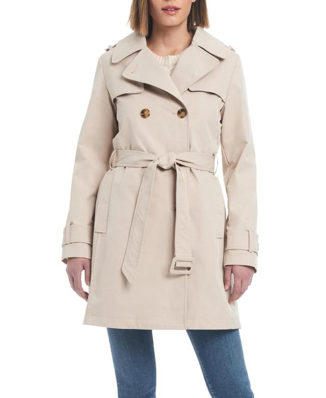 Women's Pleated Back Water-Resistant Trench Coat Product Image