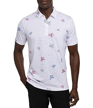 TravisMathew Mexicali Performance Stretch Short Sleeve Polo Shirt Product Image