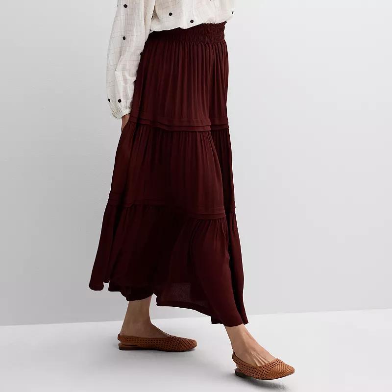 Womens Farmers Market Pleated Maxi Skirt product image