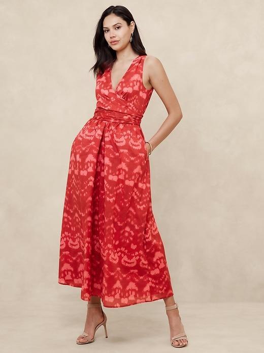 Voile Wrap-Waist Maxi Dress product image