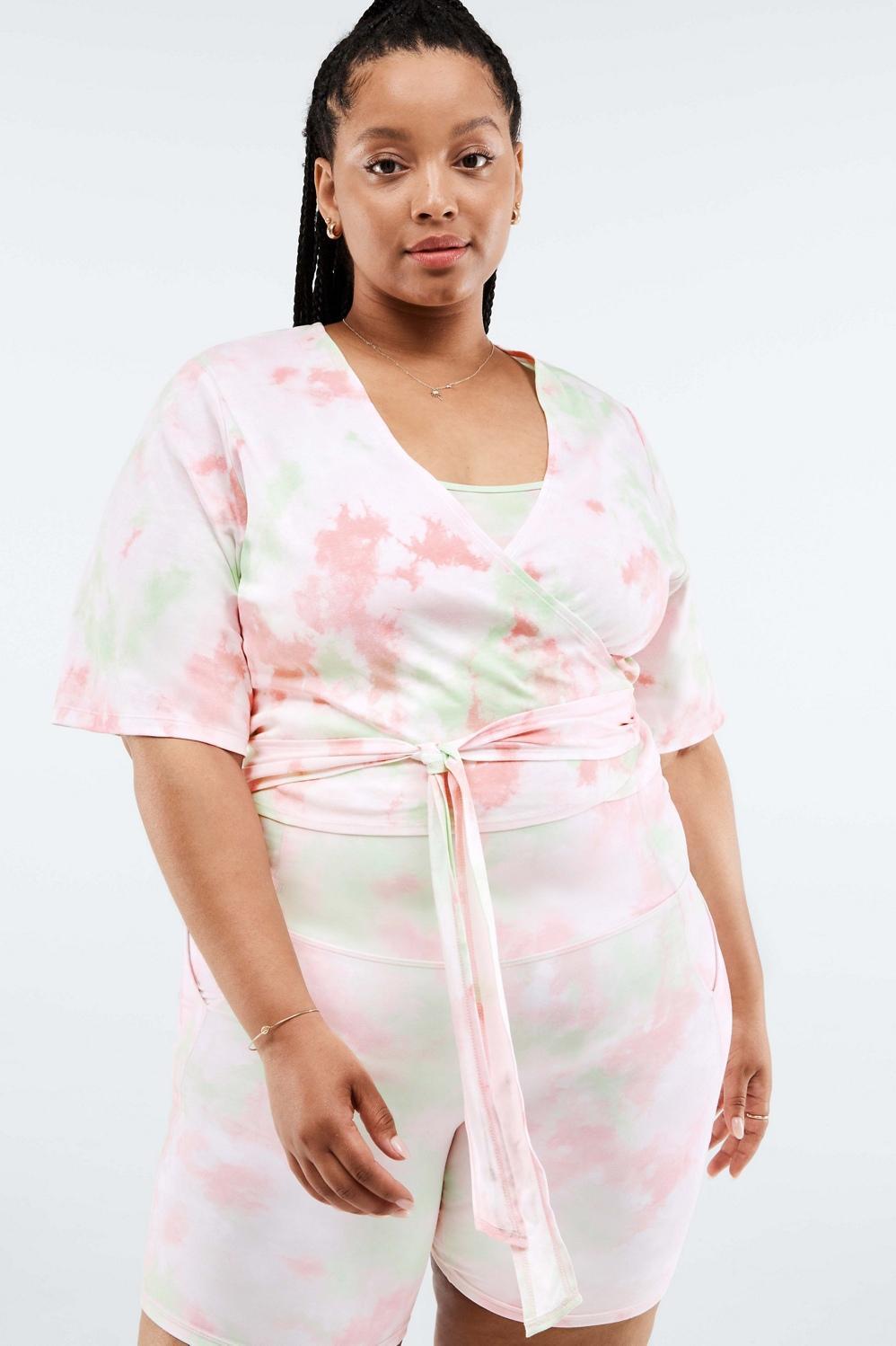 Fabletics Laila Wrap Top Womens Pixie Ethereal plus Size 4X Product Image