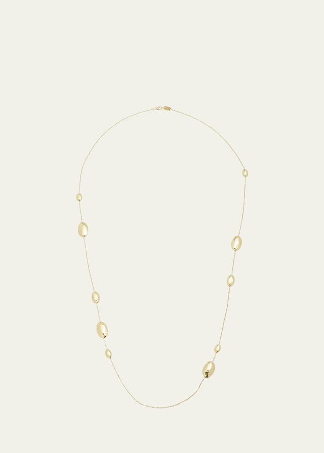 Womens Classico Long 18K Yellow Gold Hammered Multi-Station Layering Necklace - Yellow Gold - Yellow Gold Product Image