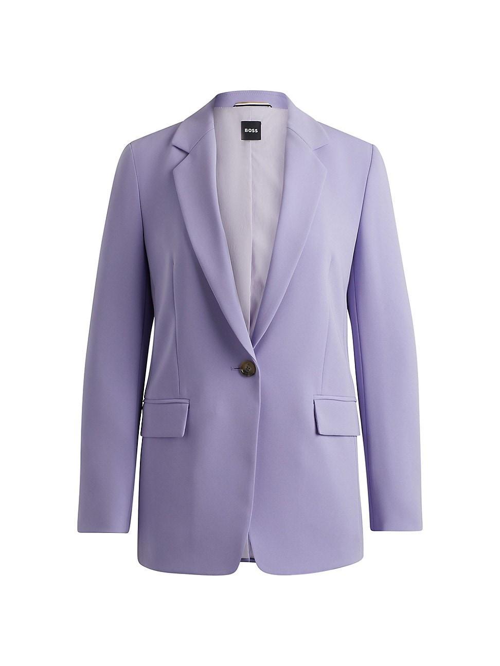 Womens Regular-Fit Blazer in Japanese Crepe with Natural Stretch Product Image