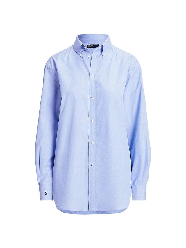 Womens Cotton Button-Down Shirt Product Image