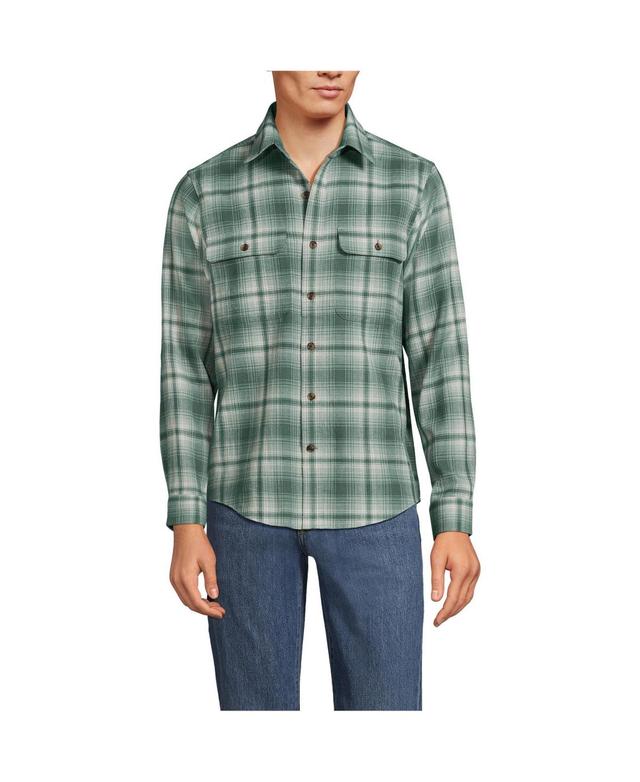 Mens Lands End Woven Waffle Work Shirt Product Image