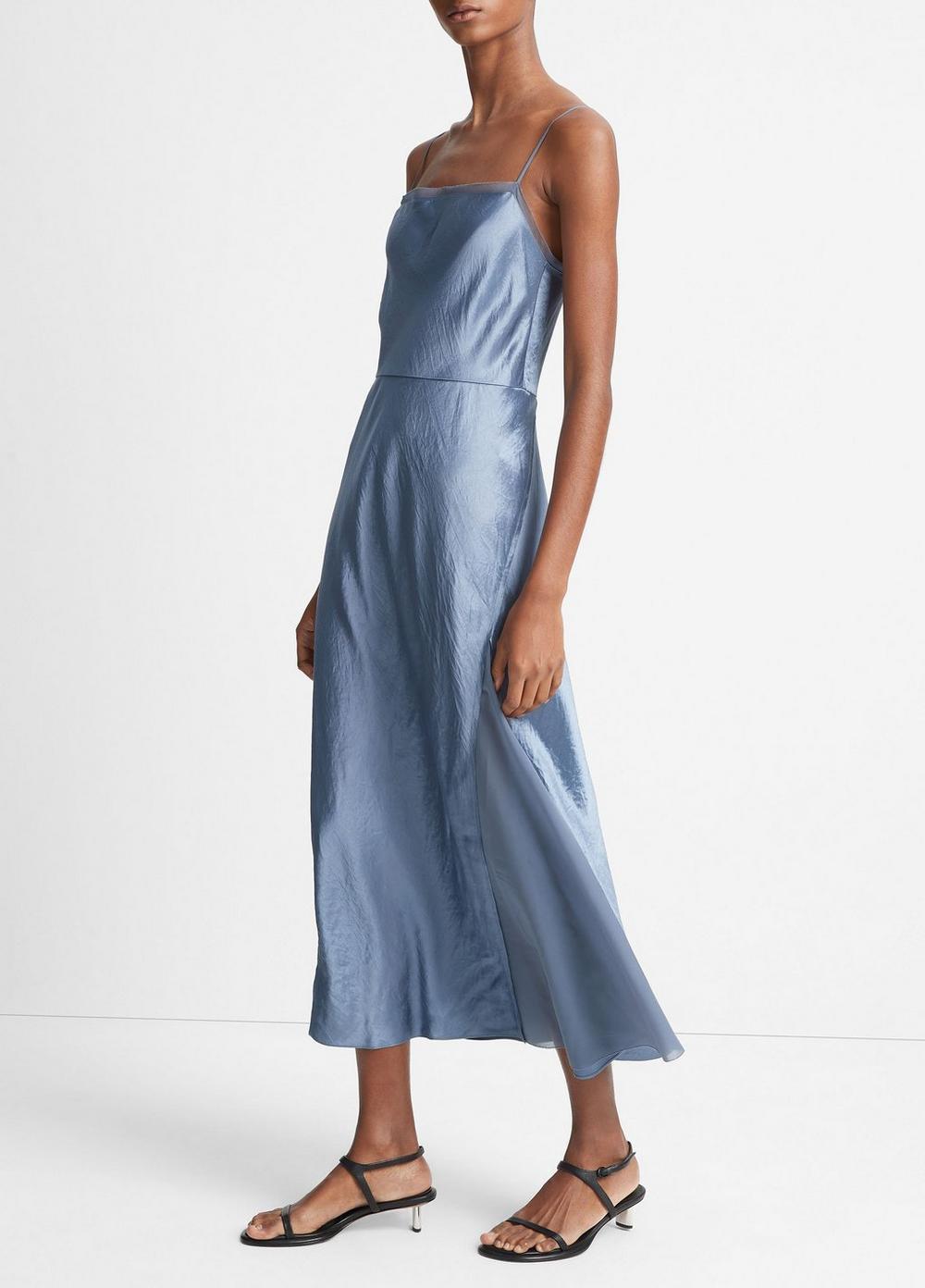 Sheer-Paneled Slip Dress Product Image