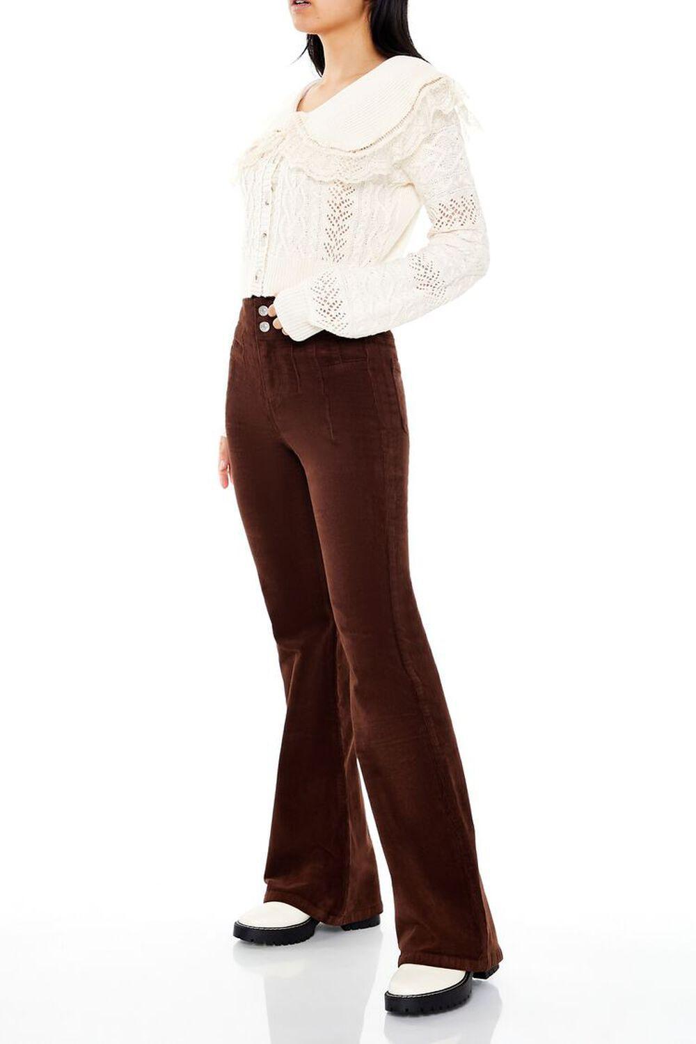 High-Rise Corduroy Flare Pants | Forever 21 Product Image