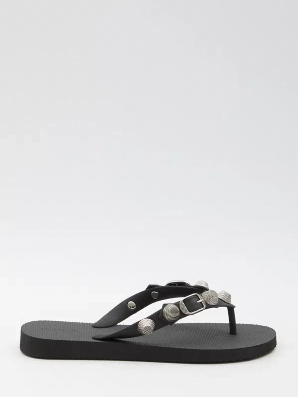 BALENCIAGA Cagole Thong Sandals In Black Product Image