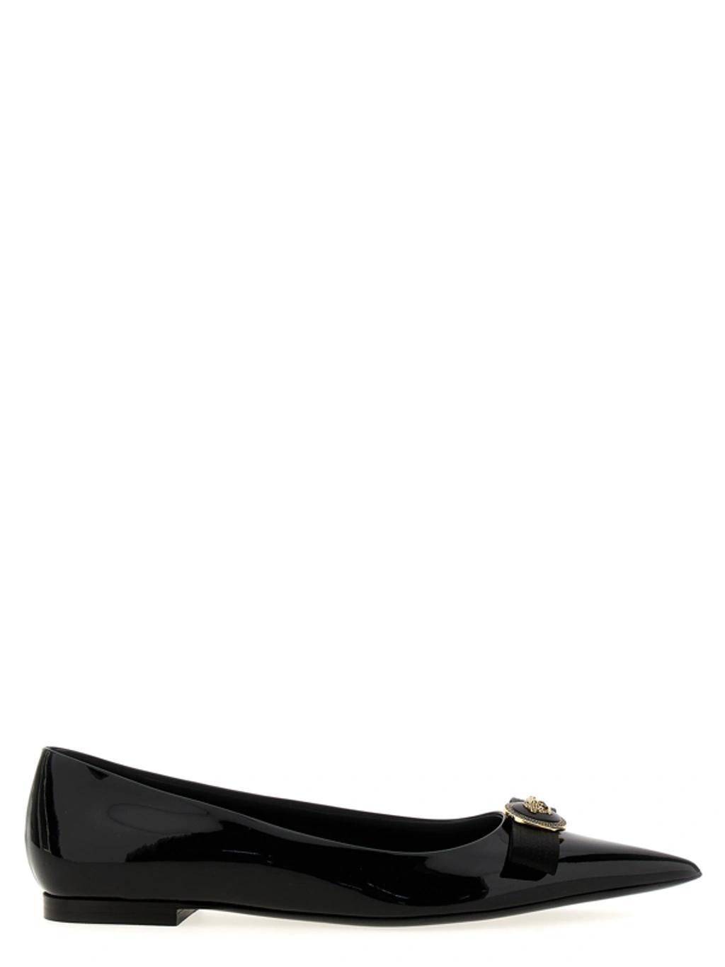 Pointed Toe Ballet Flats In Black Product Image