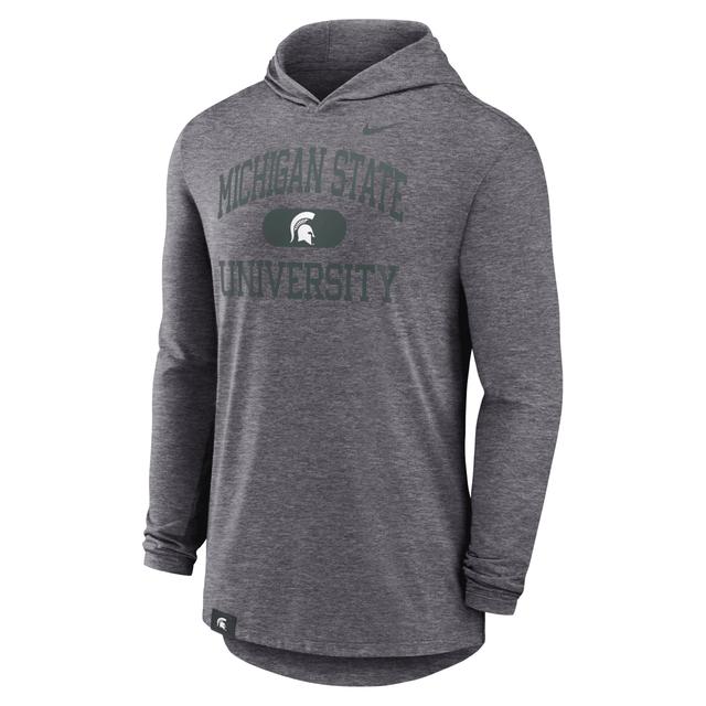 Michigan State Spartans Blitz Nike Men's Dri-FIT College Long-Sleeve Hooded T-Shirt Product Image