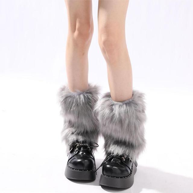 Plain Fluffy Leg Warmers Product Image