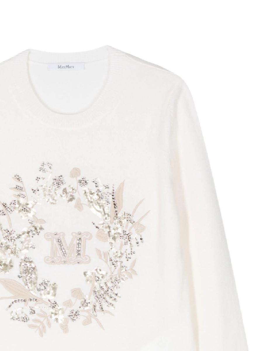 MAX MARA Pullover Bari In White Product Image