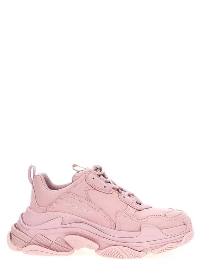 BALENCIAGA Triple S Satin Sneakers In Pink Product Image