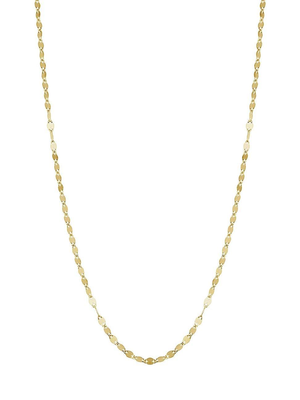 Womens 14K Yellow Solid Gold Cabaret Chain Necklace Product Image