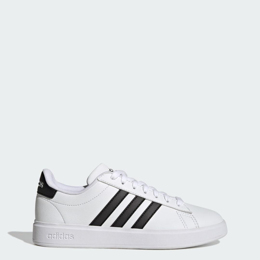 adidas Grand Court Cloudfoam Womens Lifestyle Tennis Shoes White Product Image