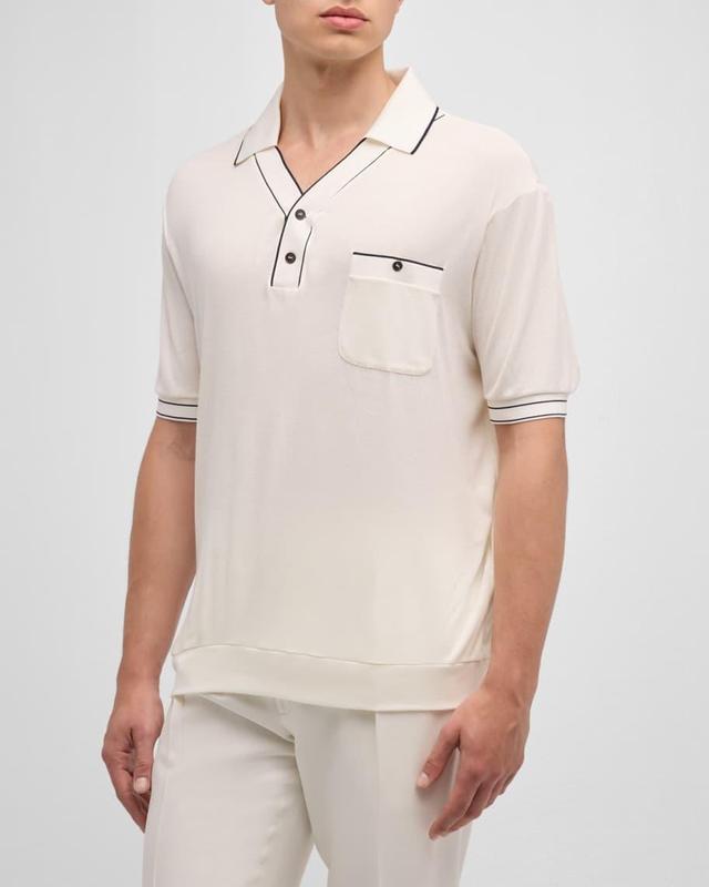 Mens Wool-Blend Polo Shirt Product Image