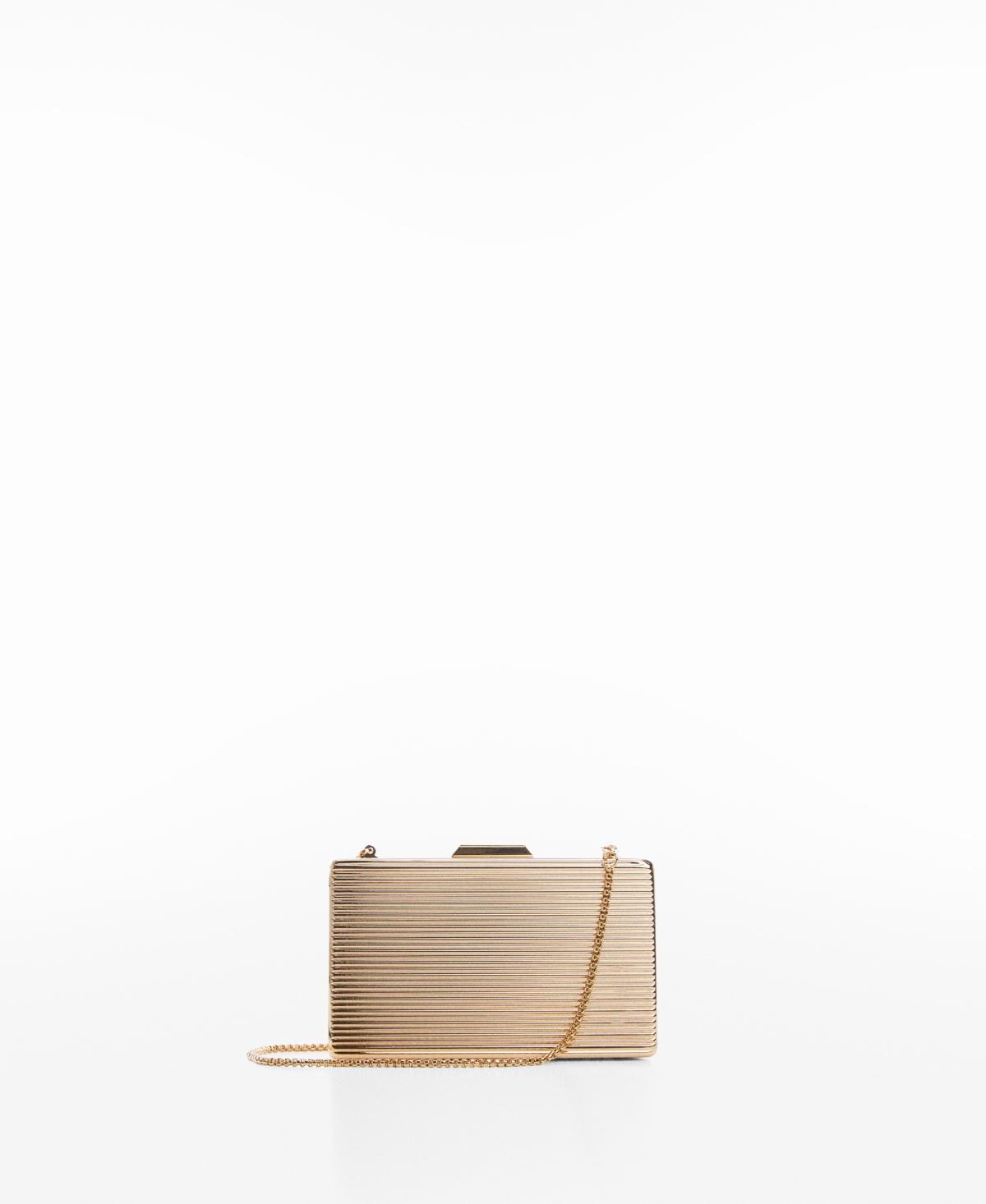 MANGO - Metallic clutch bag - One size - Women Product Image