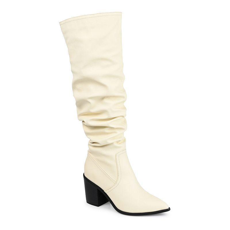 Journee Collection Pia Tru Comfort Foam Womens Knee-High Boots Ivory Product Image