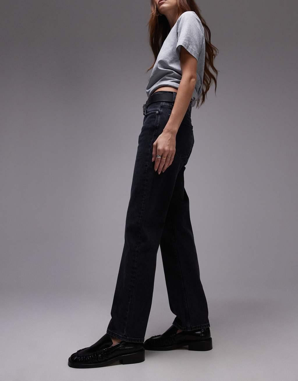 ARKET Jade stretch slim leg jeans in washed black Product Image