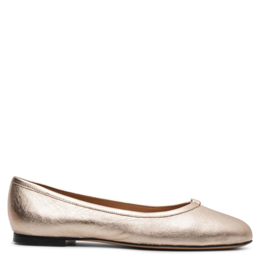 Marcie Metallic Leather Ballerina Flats In Leather Sole Product Image