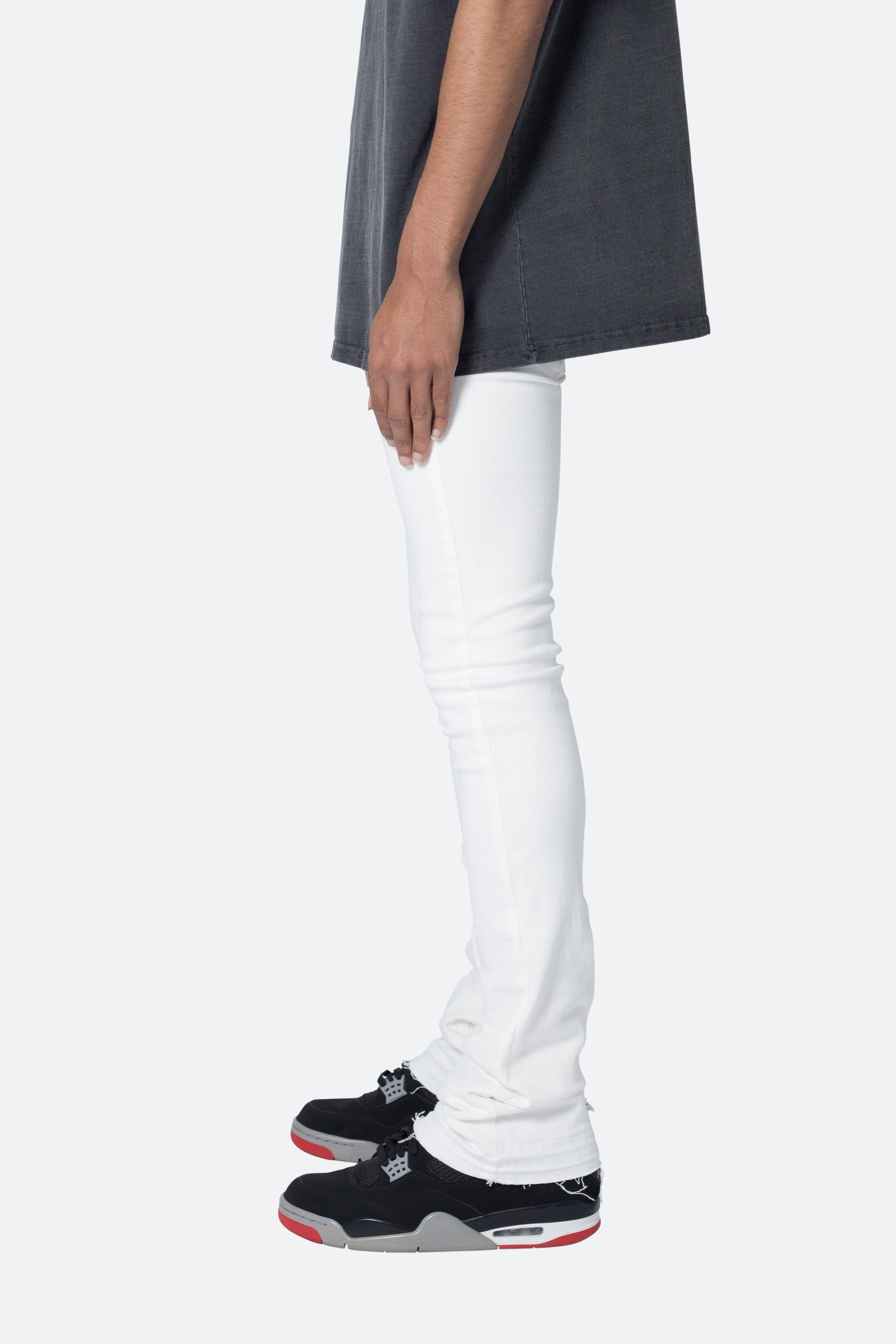 X514 Skinny Stacked Denim - White Product Image