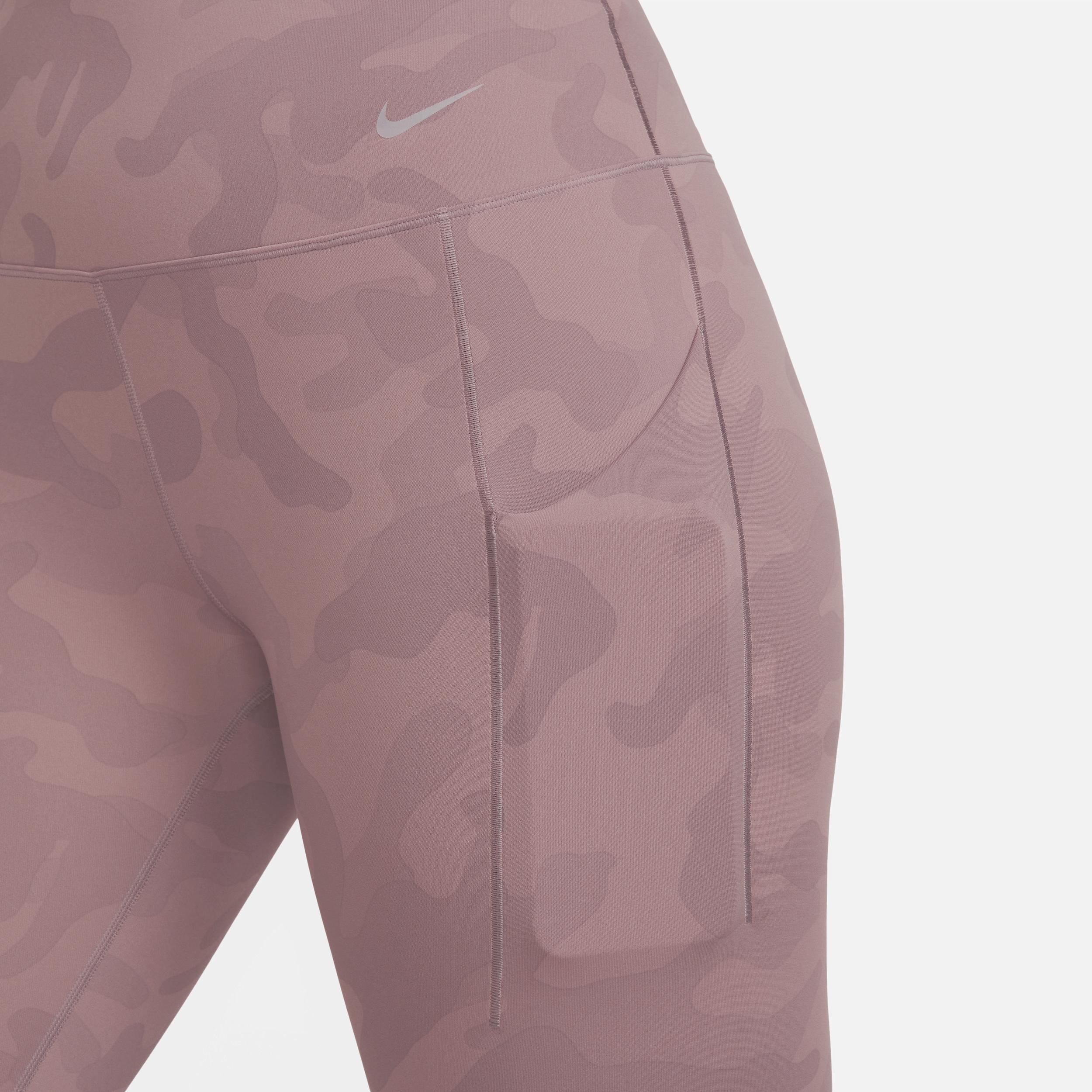 Nike Women's Universa Medium-Support High-Waisted 7/8 Camo Leggings with Pockets Product Image