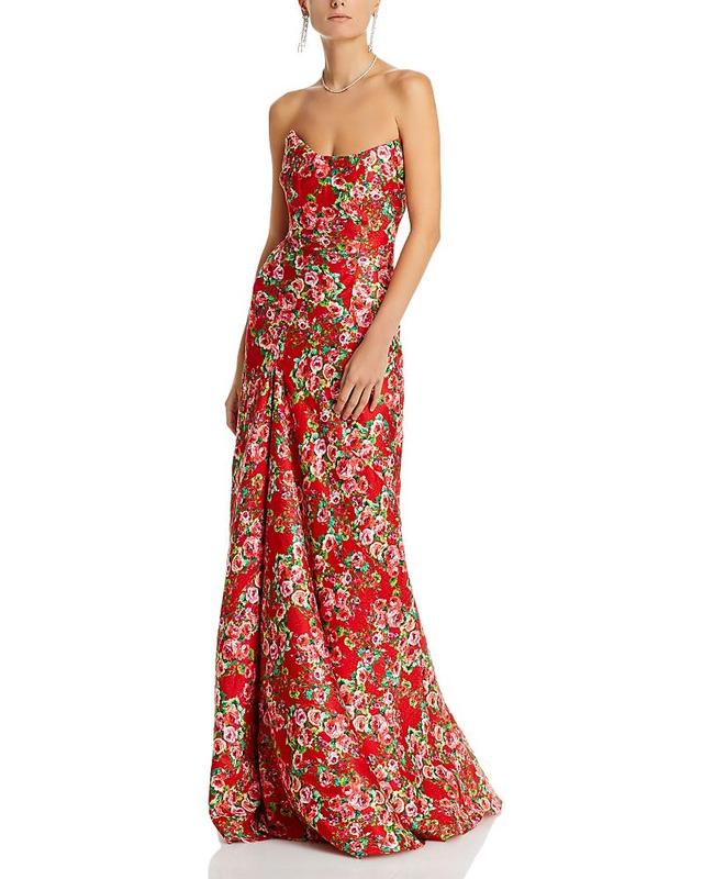 Womens Tallulah Floral Silk Gown Product Image