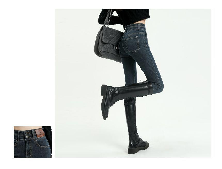 High Rise Applique Skinny Jeans (Various Designs) Product Image