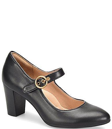 Sofft Petra Mary Jane Almond Toe Leather Pumps Product Image