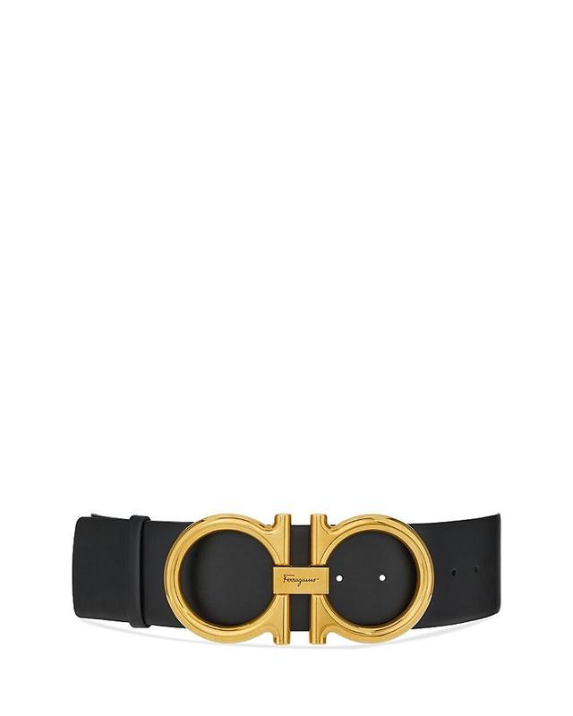 FERRAGAMO Double Gancio Leather Belt Product Image