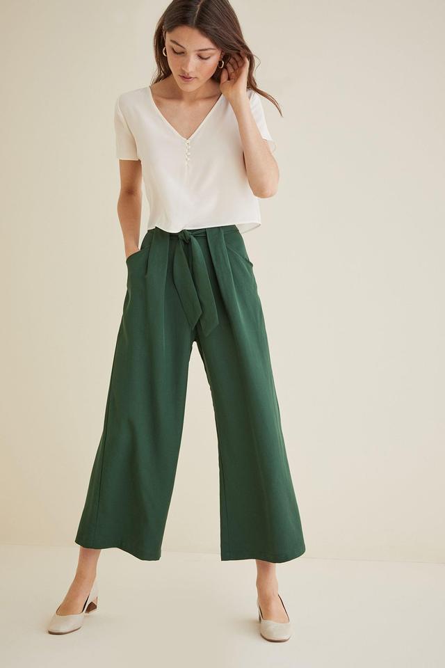 Eldora Wide Leg Pants - Green - ReAmour Product Image