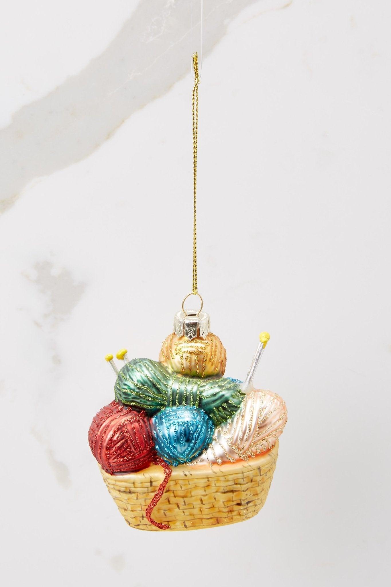 Stitch By Stitch Multi Yarn Ornament Yellow Product Image