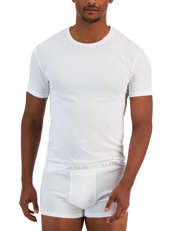 Alfani Mens 4-Pk. Slim-Fit Solid Cotton Undershirts, Created for Macys Product Image