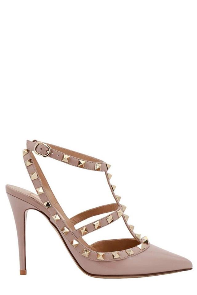 VALENTINO GARAVANI Rockstud Pointed Toe Pumps In Pink Product Image