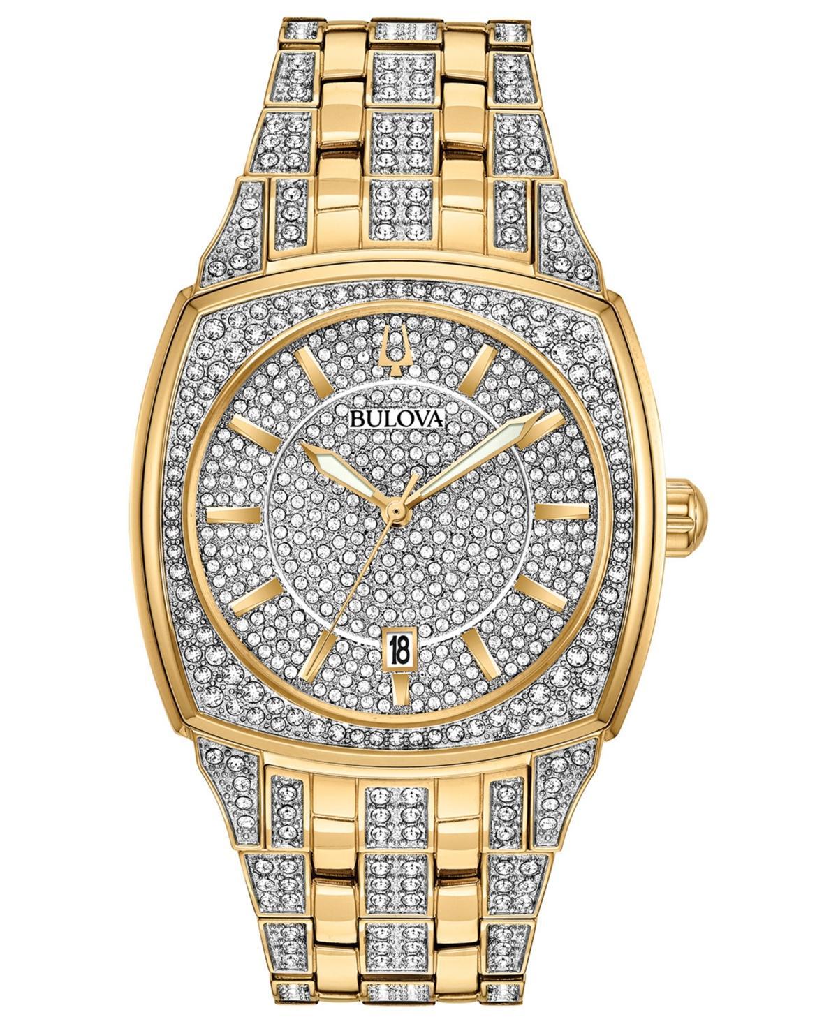 Bulova Mens Two-Tone Stainless Steel & Crystal-Accent Bracelet Watch 40mm Product Image