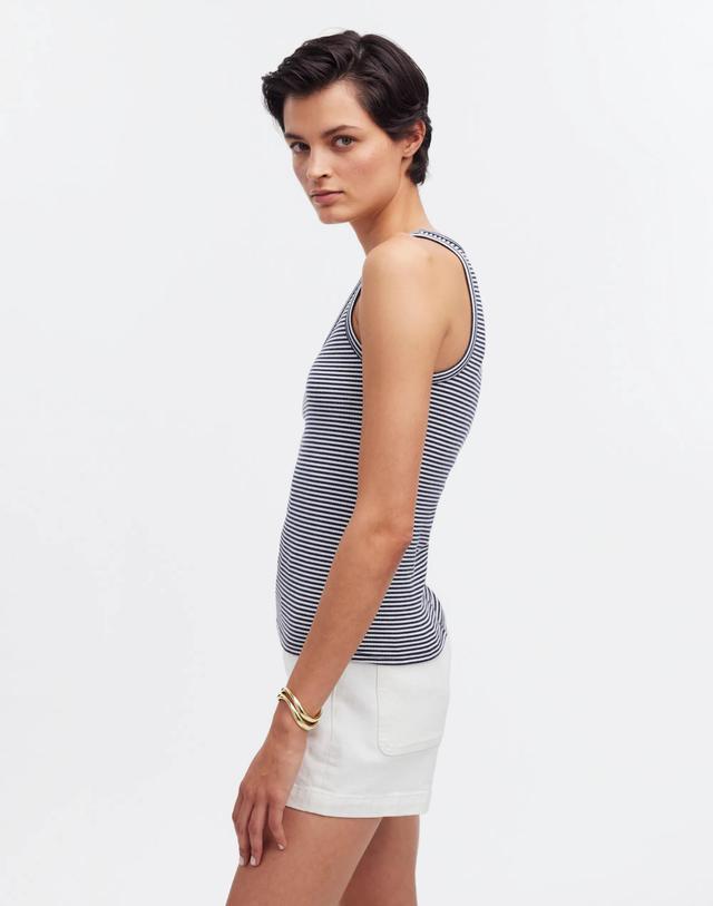 Drapey Rib Tank in Stripe Product Image