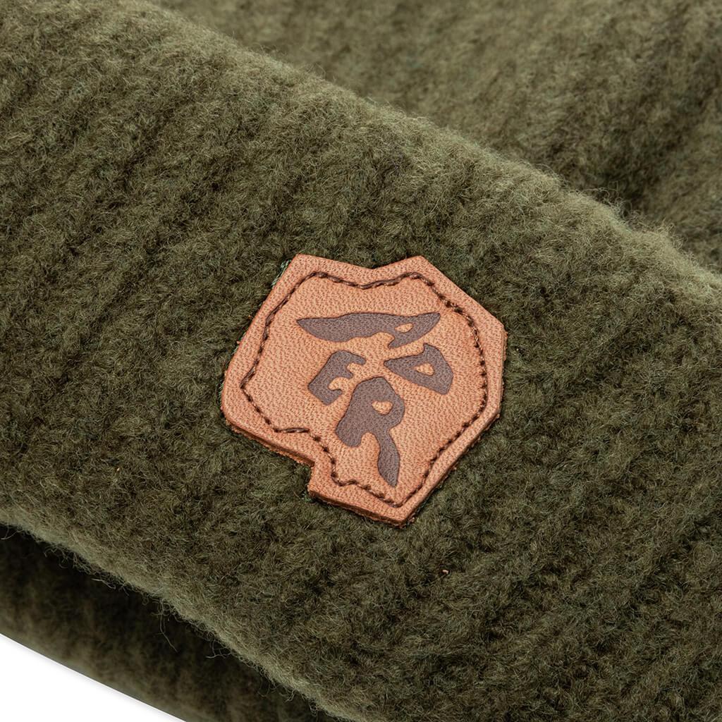 Ribbed Knit Beanie - Olive Male Product Image