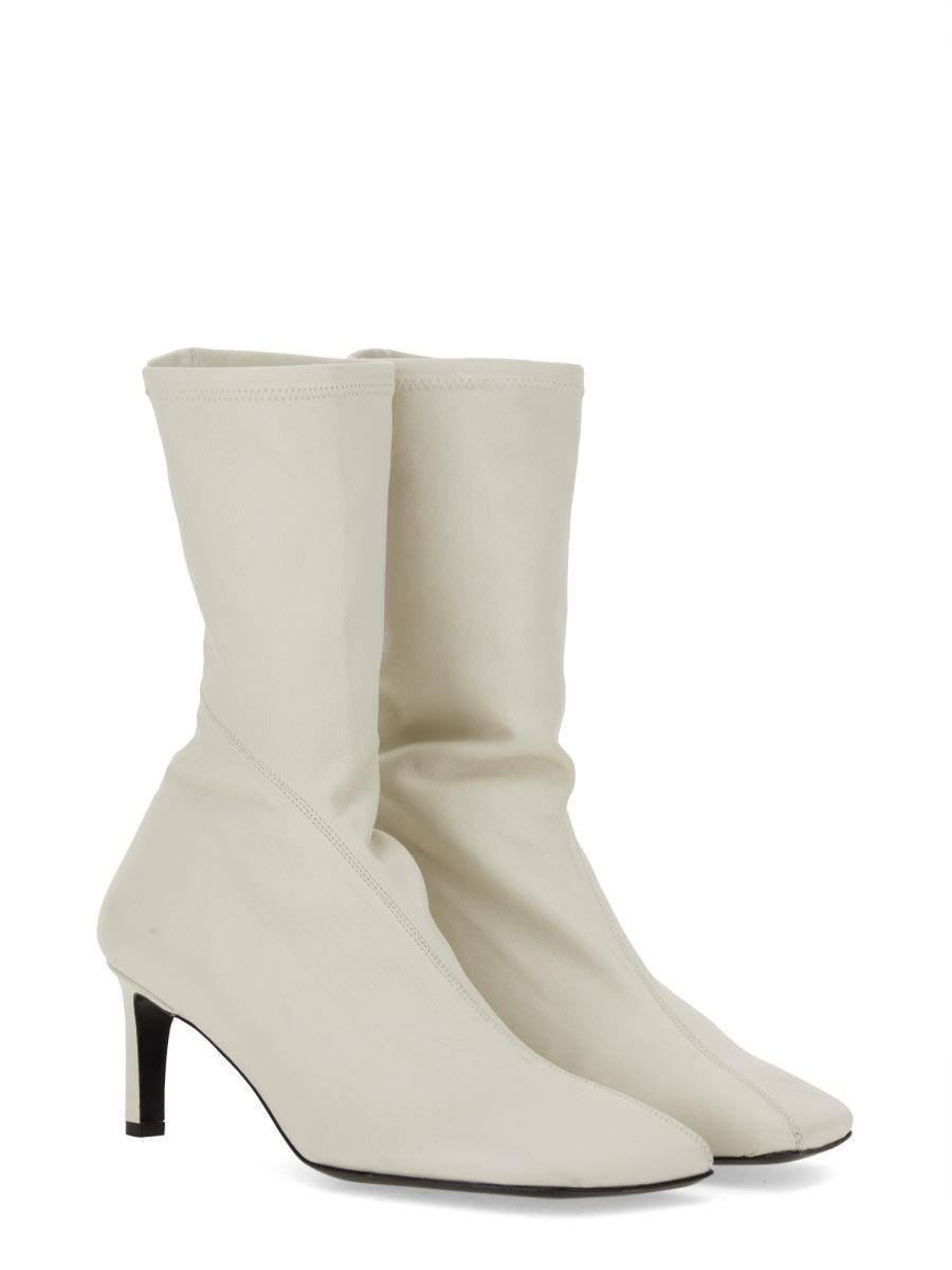 Leather Boot In White Product Image