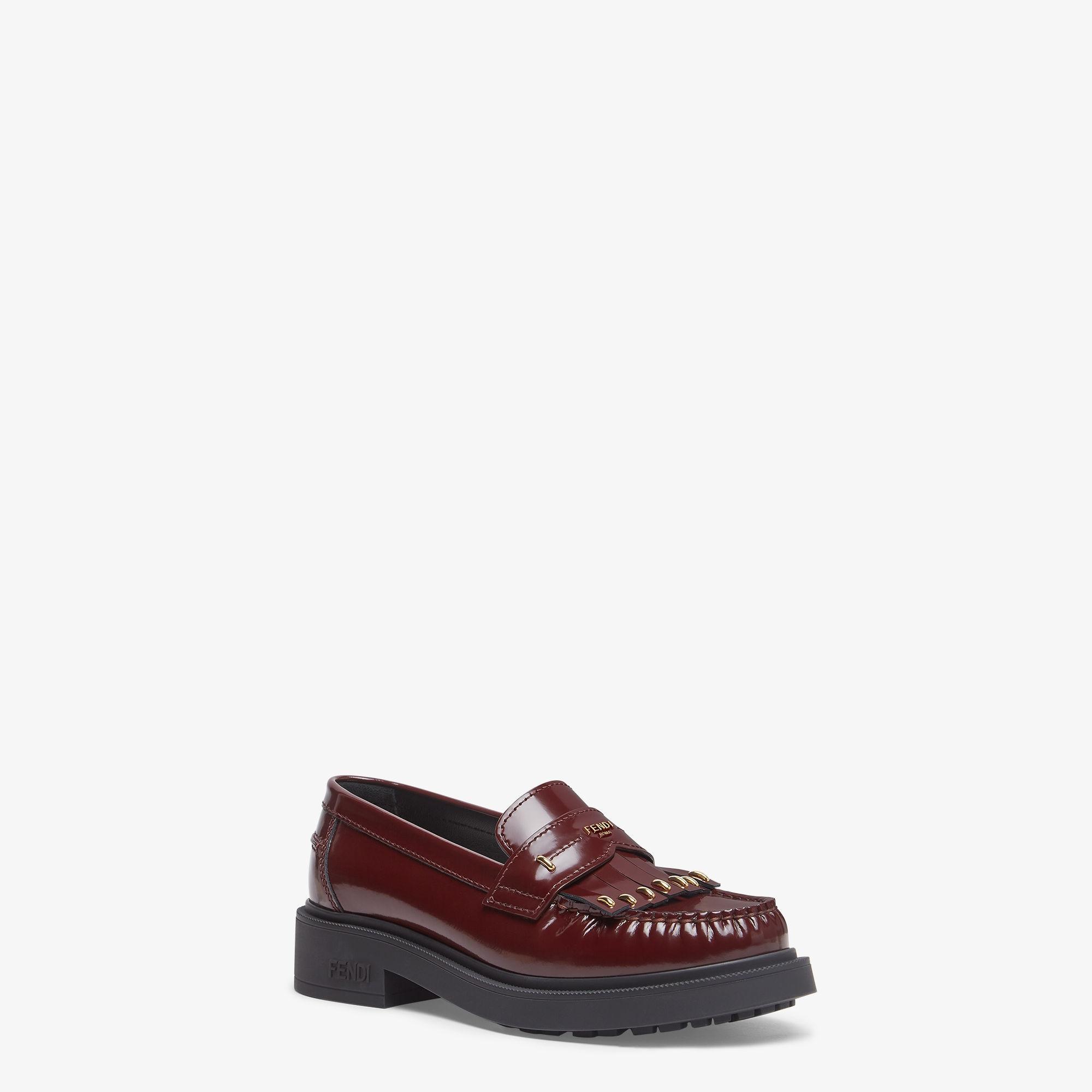 Fendi FiloBlack leather loafers Product Image