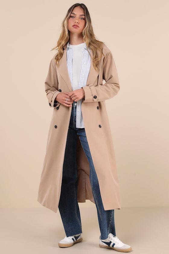 Elevated Weather Beige Belted Trench Coat product image