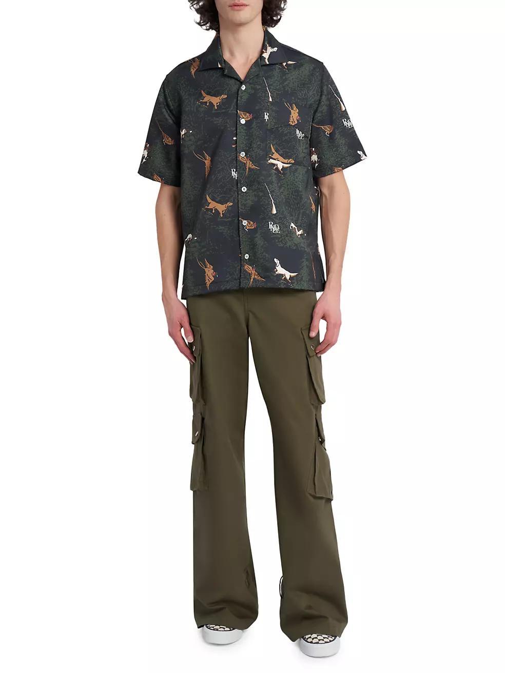 Mens Scramble Dog Abstract Short-Sleeve Shirt Product Image