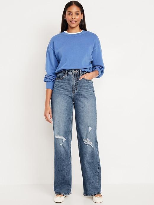 Curvy Extra High-Waisted Wide-Leg Jeans product image