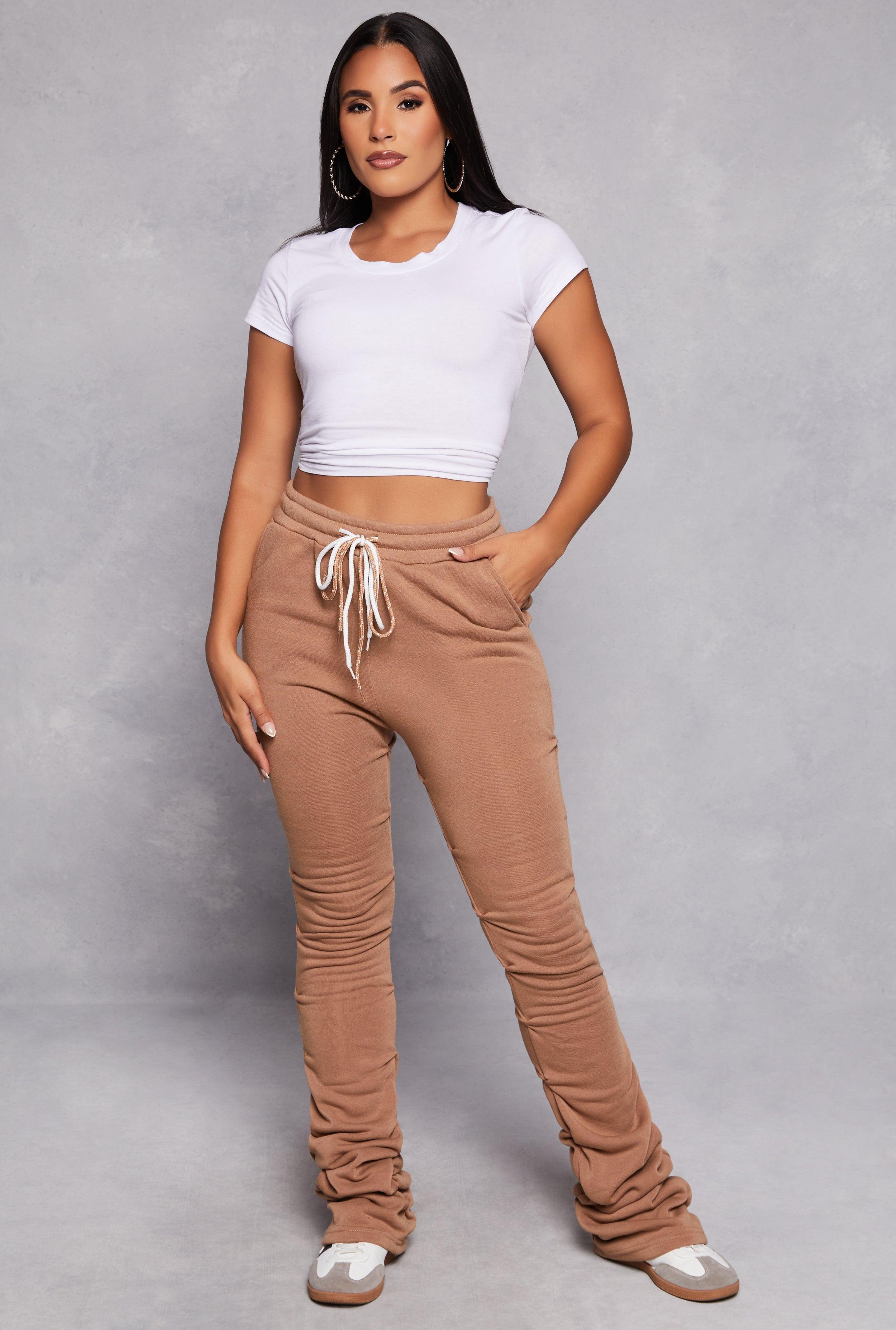 Womens Double Drawstring Stacked Sweatpants Product Image