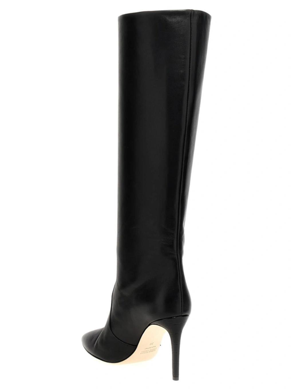 PARIS TEXAS Leather Stiletto Knee Boots In Black Product Image