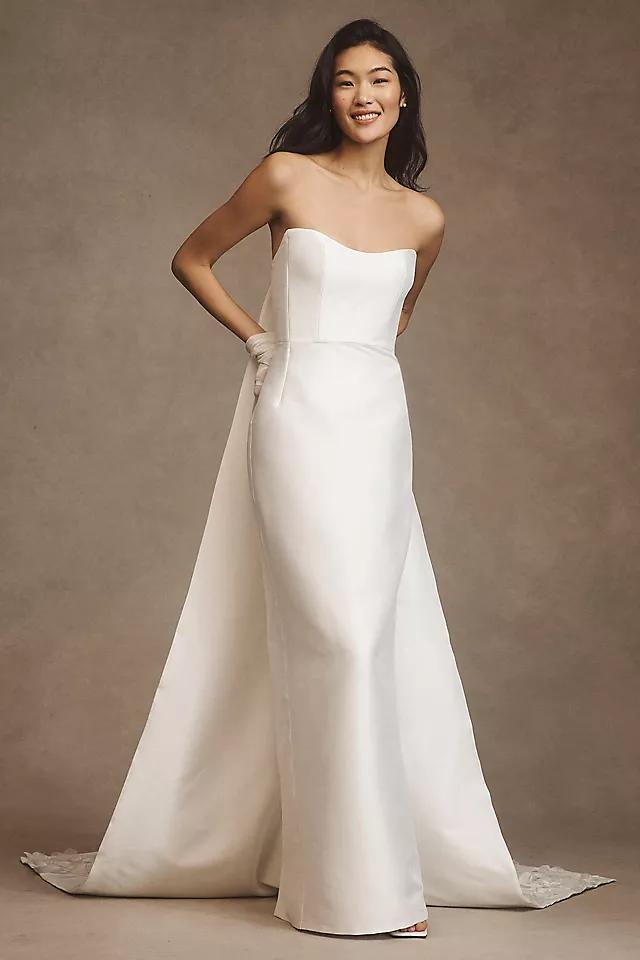 Jenny by Jenny Yoo Catalina Strapless Cape Gown Product Image