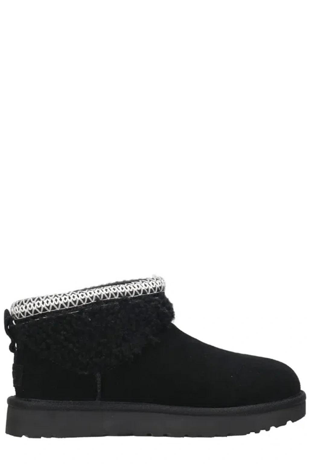 UGG Tasman Womens Suede Wool Mule Slippers In Black Product Image