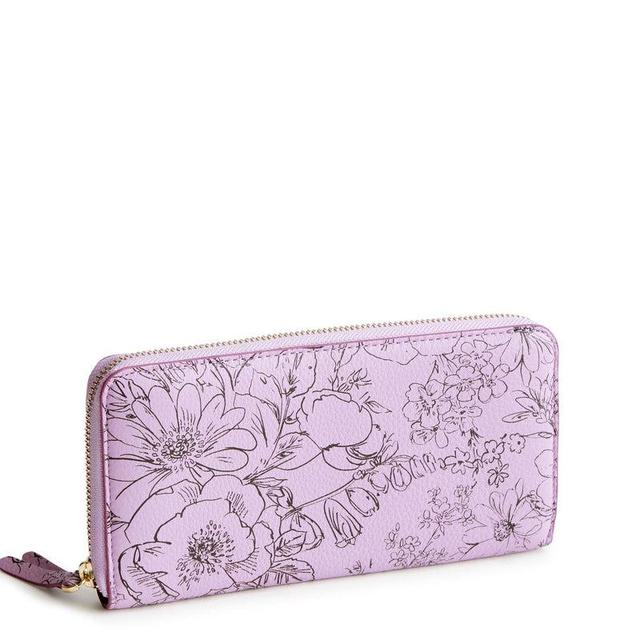 Vera Bradley Continental Wallet Women in Bloom Lavender Frost Purple Product Image