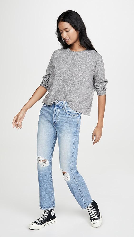 THE GREAT. The Long Sleeve Crop Tee | Shopbop Product Image